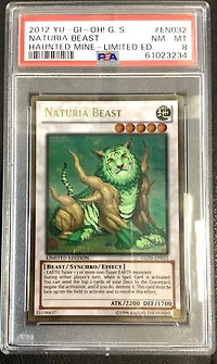 2012 Yu-gi-oh! Gold Series: Haunted Mine En032 Naturia Beast Limited Edition PSA 8