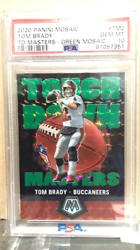 2020 Panini Mosaic Touchdown Masters Tm2 Tom Brady PSA 10