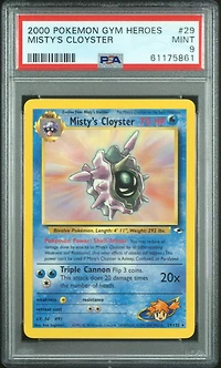 2000 Pokemon Gym Heroes 29 Misty's Cloyster PSA 9