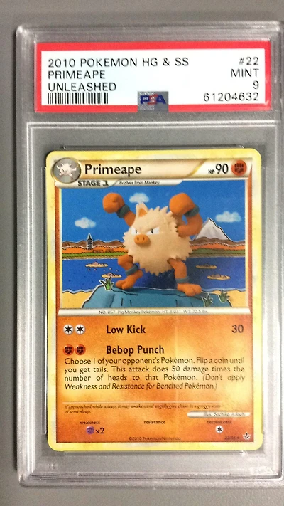 2010 Pokemon Heartgold & Soulsilver Unleashed 22 Primeape PSA 9