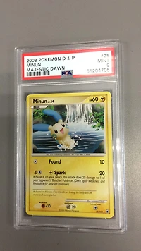 2008 Pokemon Diamond & Pearl Majestic Dawn 25 Minun PSA