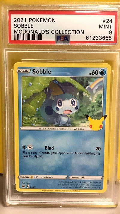 2021 Pokemon Mcdonald's Collection 24 Sobble PSA 9