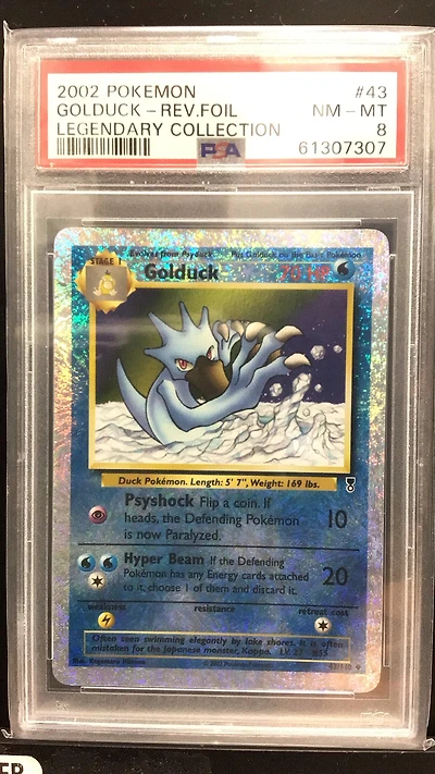 2002 Pokemon Legendary Collection 43 Golduck-reverse Foil PSA