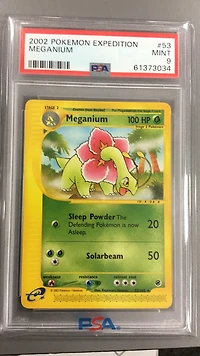 2002 Pokemon Expedition 53 Meganium PSA 9