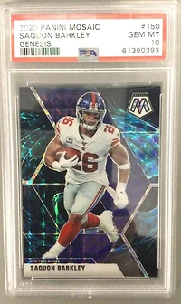 2020 Panini Mosaic 150 Saquon Barkley Genesis PSA 10