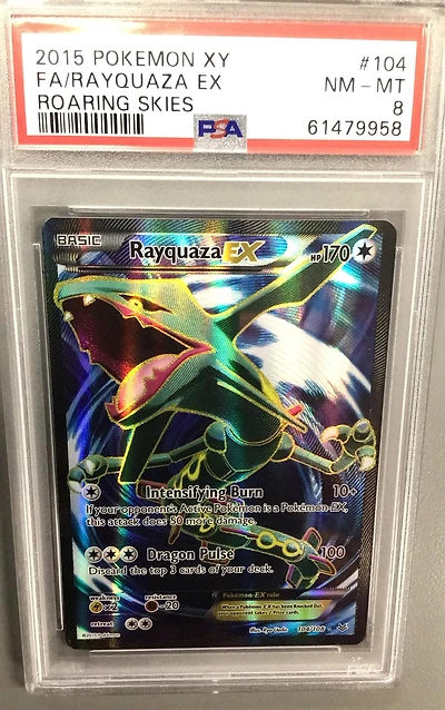 2015 Pokemon Xy Roaring Skies 104 Full Art/rayquaza Ex PSA 8