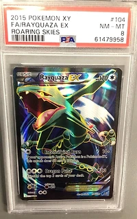 2015 Pokemon Xy Roaring Skies 104 Full Art/rayquaza Ex PSA 8