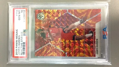 2019 Panini Mosaic 114 James Harden PSA 10