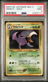 2000 Pokemon Japanese Neo 3 169 Crobat-holo PSA