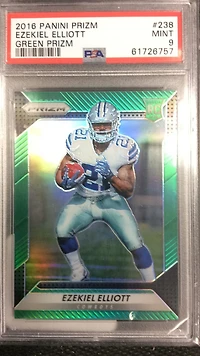 2016 Panini Prizm 238 Ezekiel Elliott Green Prizm PSA 9