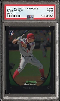 2011 Bowman Chrome Draft 101 Mike Trout PSA 9