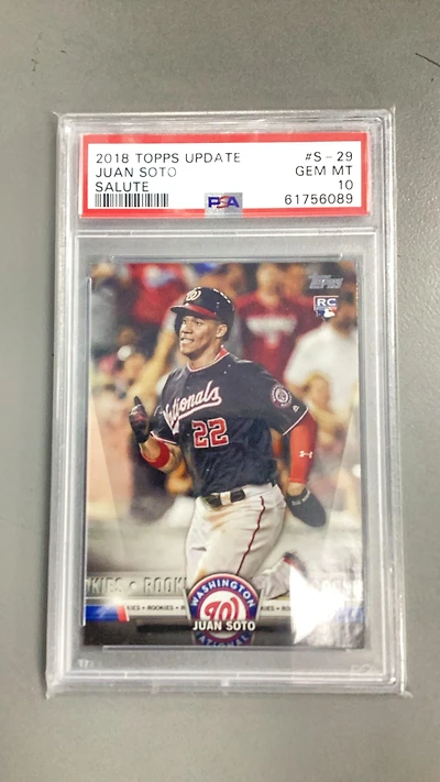2018 Topps Update Salute S-29 Juan Soto PSA 10