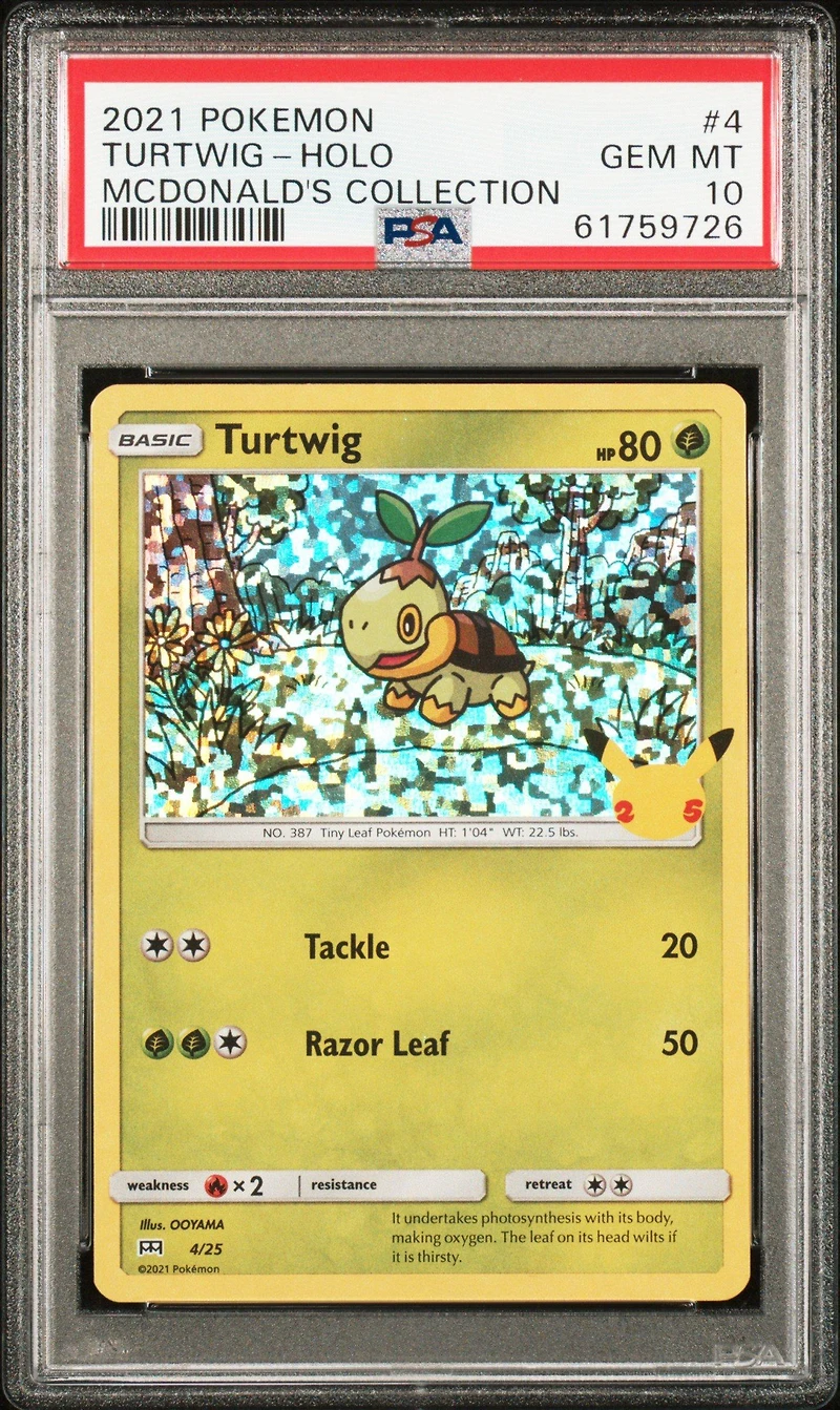 2021 Pokemon Mcdonald's Collection 4 Turtwig-holo PSA 10