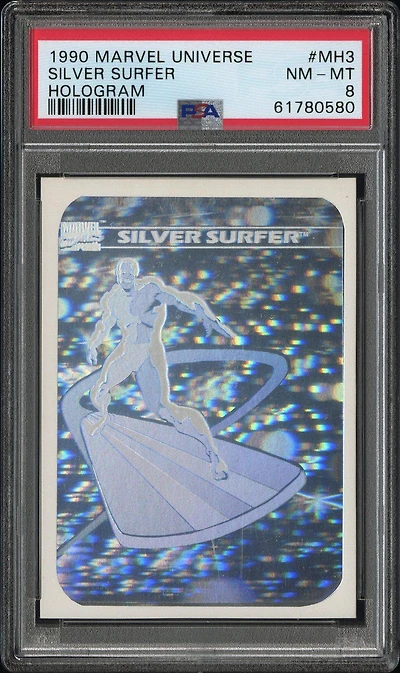 1990 Marvel Universe Hologram Mh3 Silver Surfer PSA