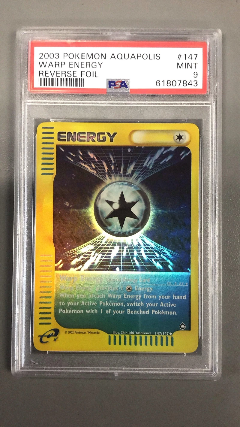 2003 Pokemon Aquapolis 147 Warp Energy PSA 9