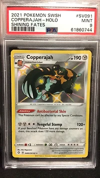 2021 Pokemon Sword & Shield Shining Fates Sv091 Copperajah-holo PSA 9