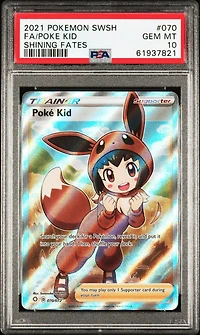 2021 Pokemon Sword & Shield Shining Fates 070 Fa/poke Kid PSA 10