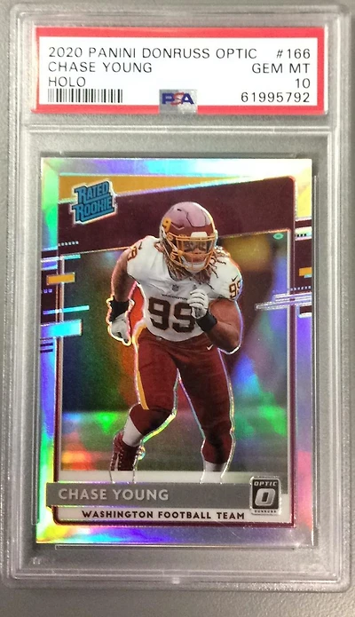 2020 Panini Donruss Optic 166 Chase Young Holo PSA 10