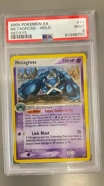 2005 Pokemon Ex Deoxys 11 Metagross-holo PSA 9