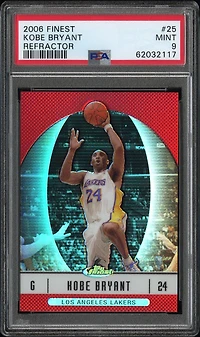 2006 Finest 25 Kobe Bryant Refractor PSA 9
