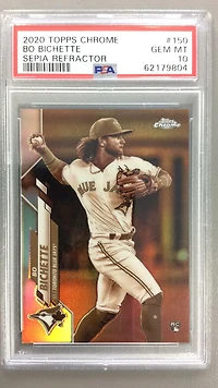 2020 Topps Chrome 150 Bo Bichette Sepia Refractor PSA 10