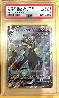 2021 Pokemon Sword & Shield Battle Styles 153 Full Art/rapid Strike Urshifu V PSA