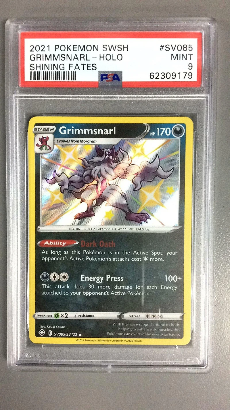 2021 Pokemon Sword & Shield Shining Fates Sv085 Grimmsnarl-holo PSA 9