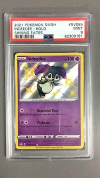 2021 Pokemon Sword & Shield Shining Fates Sv059 Indeedee-holo PSA 9