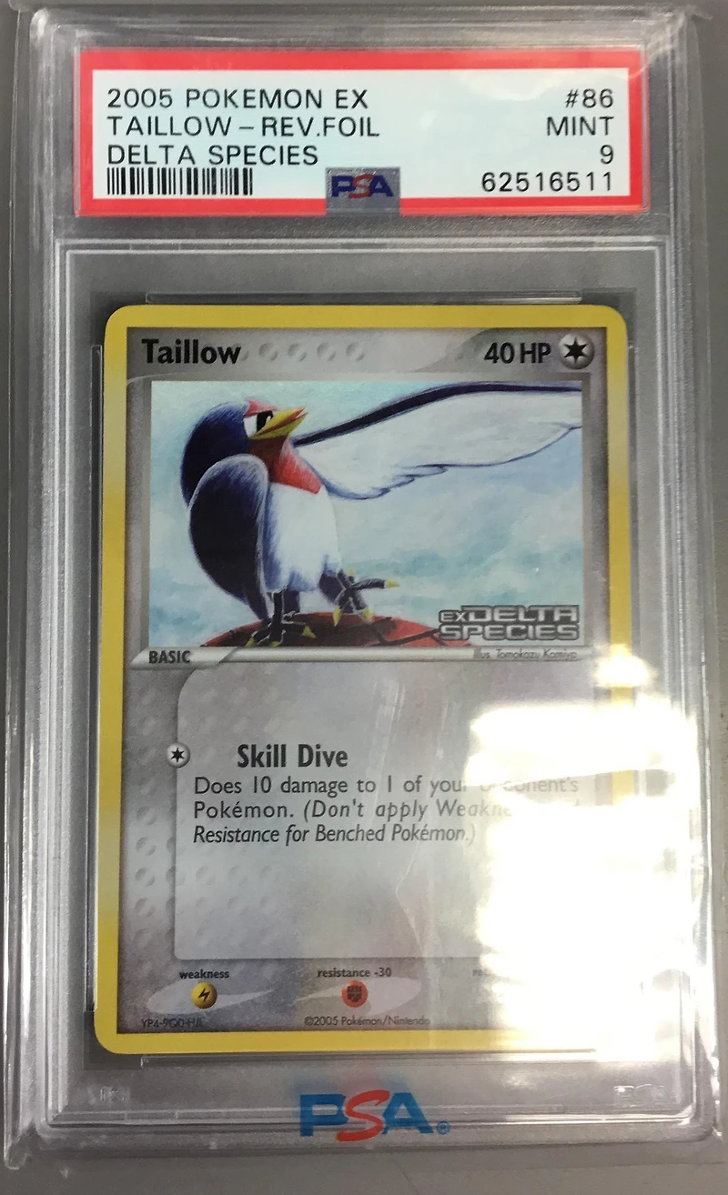 2005 Pokemon Ex Delta Species 86 Taillow-reverse Foil PSA 9