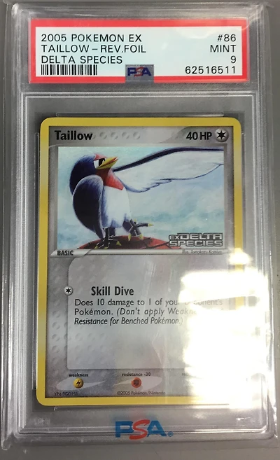 2005 Pokemon Ex Delta Species 86 Taillow-reverse Foil PSA 9