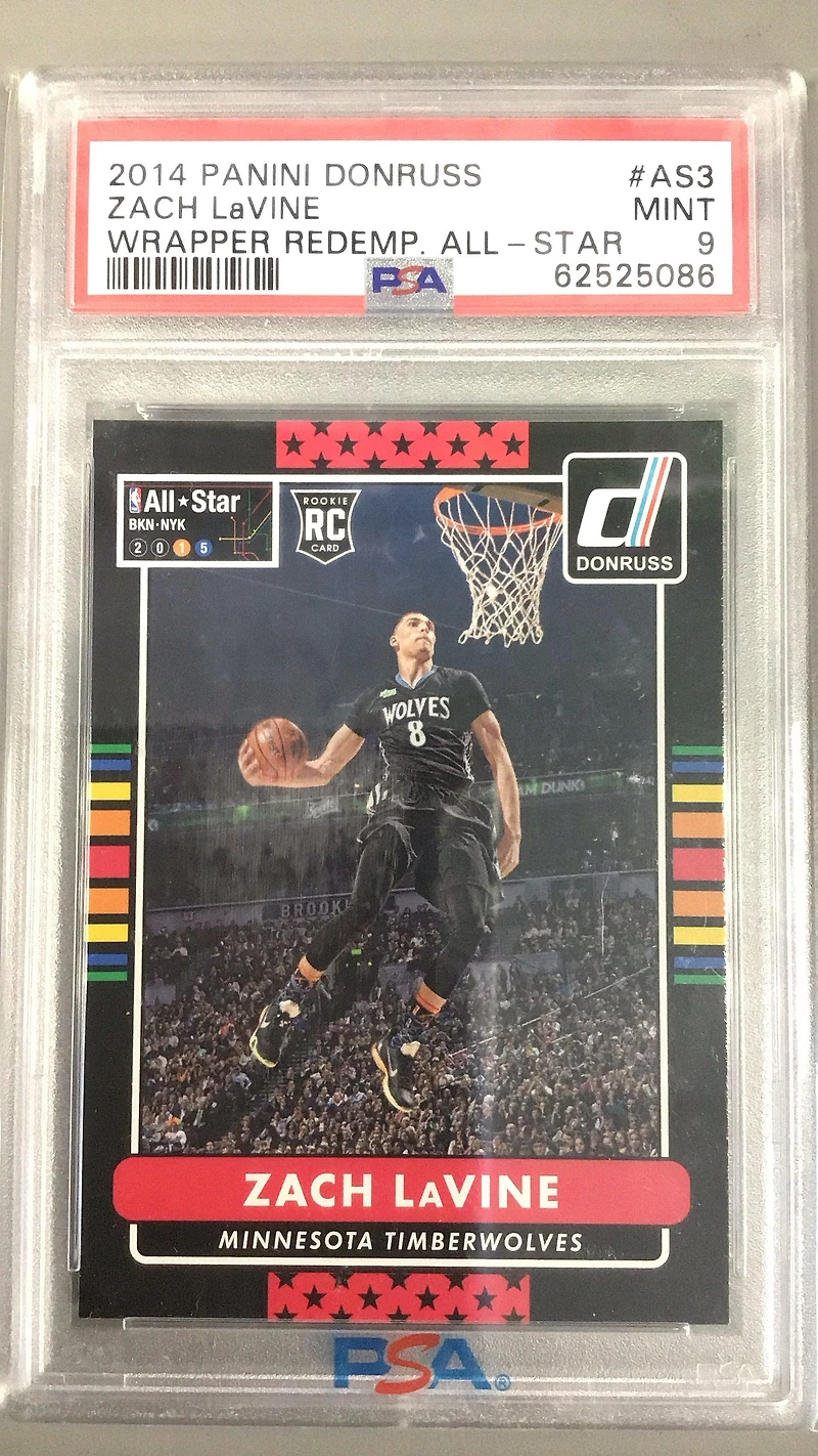 2014 Panini Donruss Wrapper Redemption All-star As3 Zach Lavine PSA 9