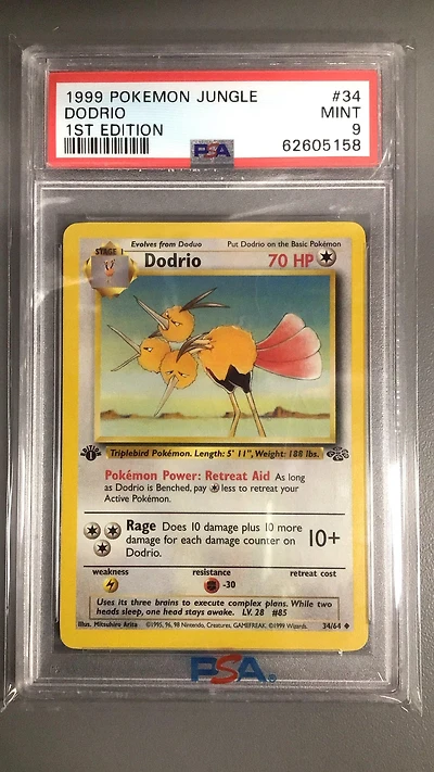1999 Pokemon Jungle 34 Dodrio 1st Edition PSA 9