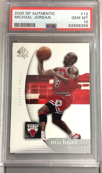 2005 Sp Authentic 12 Michael Jordan PSA 10