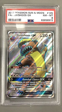 2017 Pokemon Sun & Moon 145 Fa/gumshoos Gx PSA 8