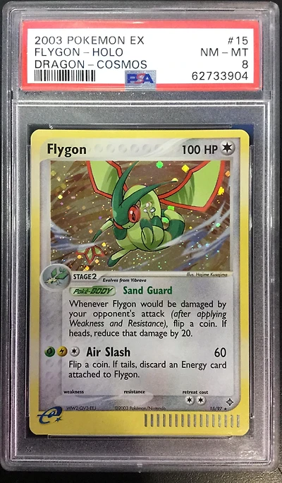 2003 Pokemon Ex Dragon 15 Flygon-holo Cosmos PSA