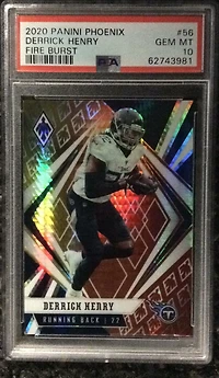 2020 Panini Phoenix 56 Derrick Henry Fire Burst PSA 10