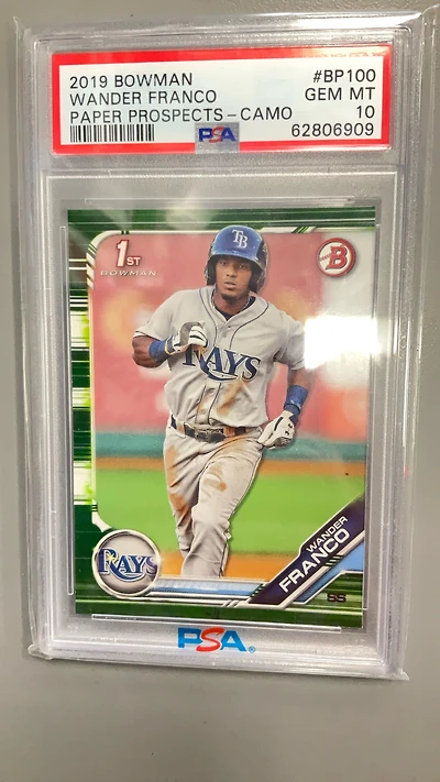 2019 Bowman Paper Prospects Bp100 Wander Franco Camo PSA 10