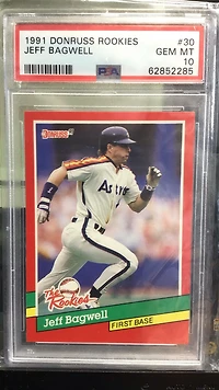 1991 Donruss Rookies 30 Jeff Bagwell PSA 10