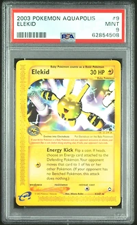 2003 Pokemon Aquapolis 9 Elekid PSA 9