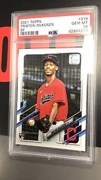 2021 Topps 319 Triston Mckenzie Sp PSA 10