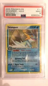 2005 Pokemon Ex Emerald 11 Swampert-holo PSA 9