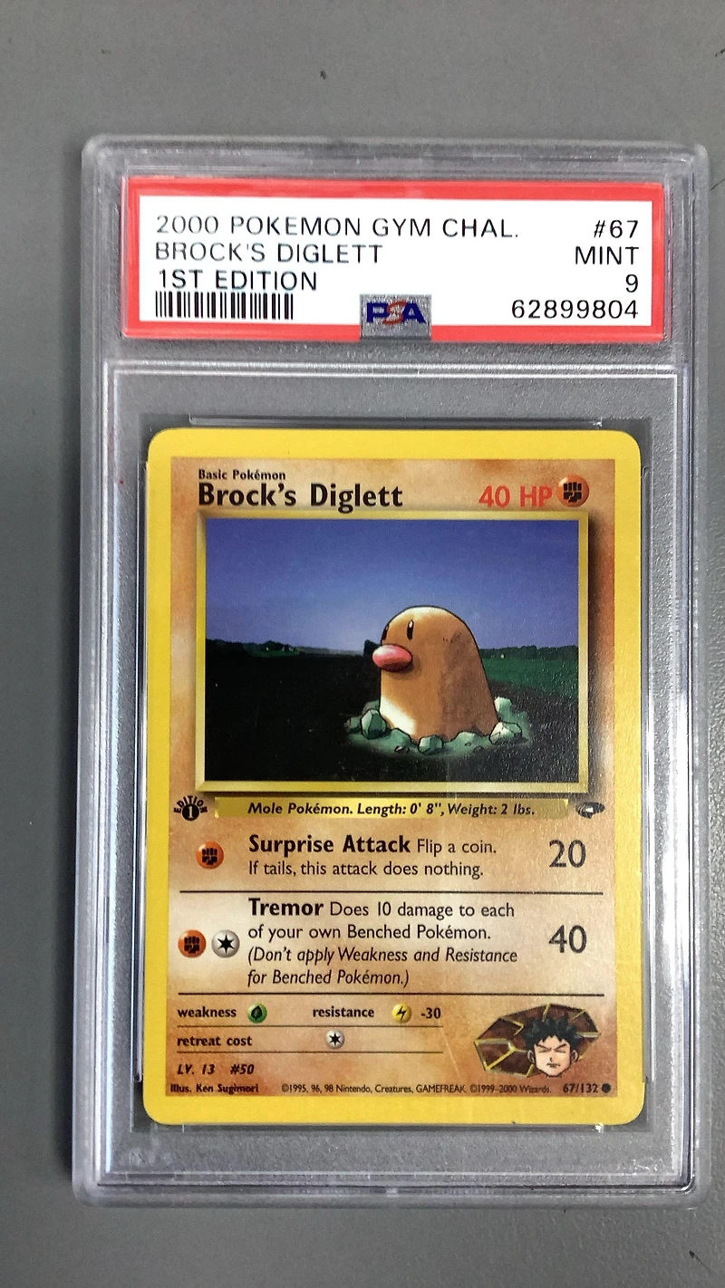 2000 Pokemon Gym Challenge 67 Brock's Diglett PSA 9