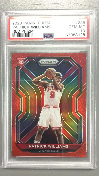 2020 Panini Prizm 288 Patrick Williams Red Prizm PSA 10