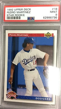 1992 Upper Deck 18 Pedro Martinez Star Rookie PSA 9