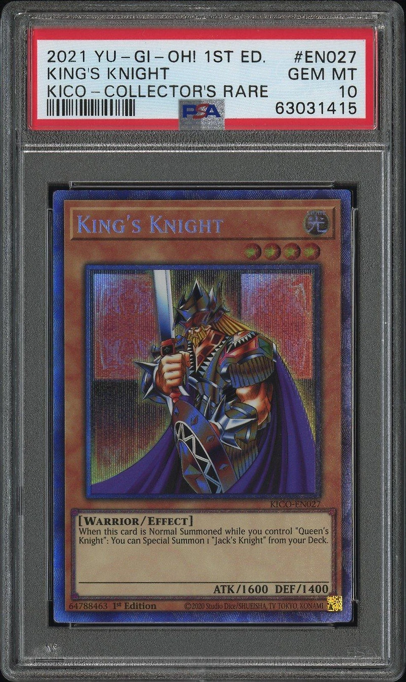 2021 Yu-gi-oh! King's Court En027 King's Knight 1st Edition-collector's Rare PSA 10
