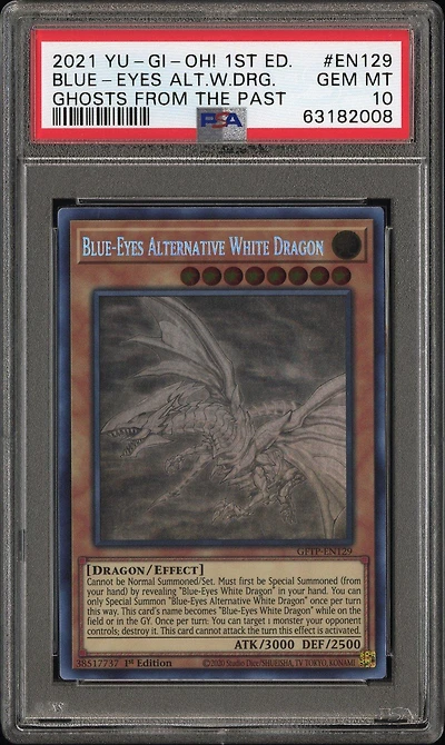 2021 Yu-gi-oh! Ghosts From The Past En129 Blue-eyes Alternative White Dragon 1st Edition PSA