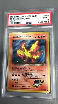 1998 Pokemon Japanese Gym 146 Rocket's Moltres PSA 9