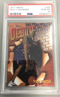 1997 Finest 107 Tracy Mcgrady PSA 10
