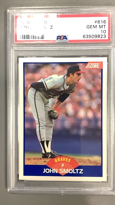 1989 Score 616 John Smoltz PSA 10