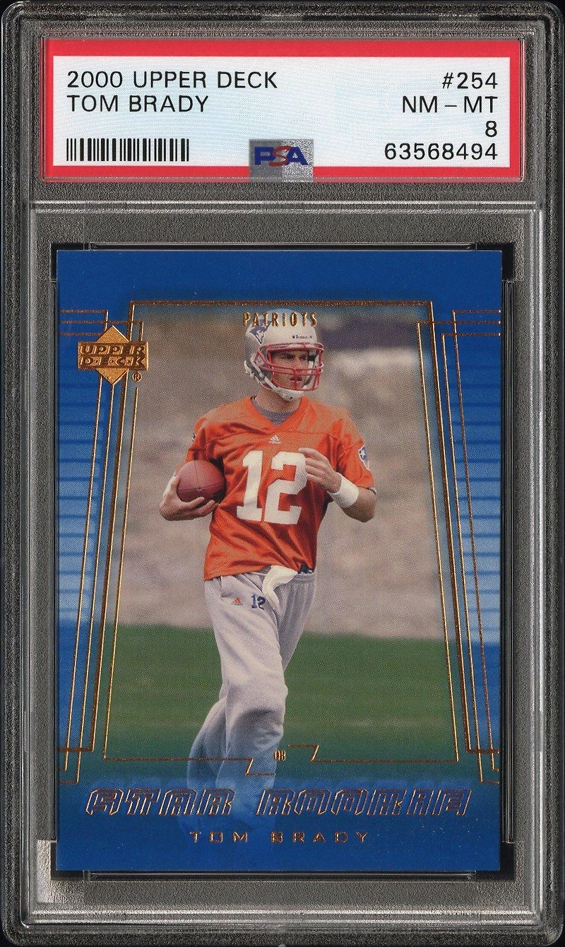 2000 Upper Deck 254 Tom Brady PSA 8